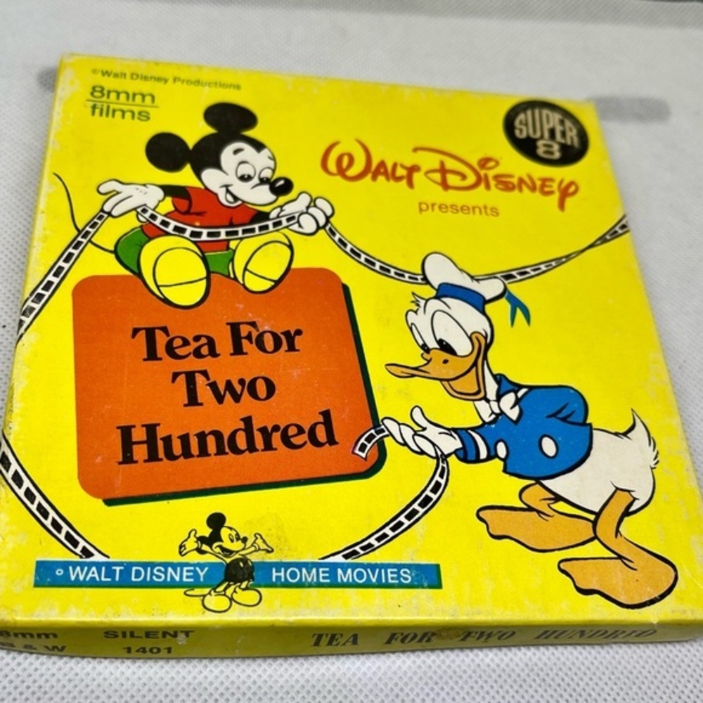 1960’s Walt Disney Tea for Two 8 mm Super Film Mickey Mouse Donald Duck